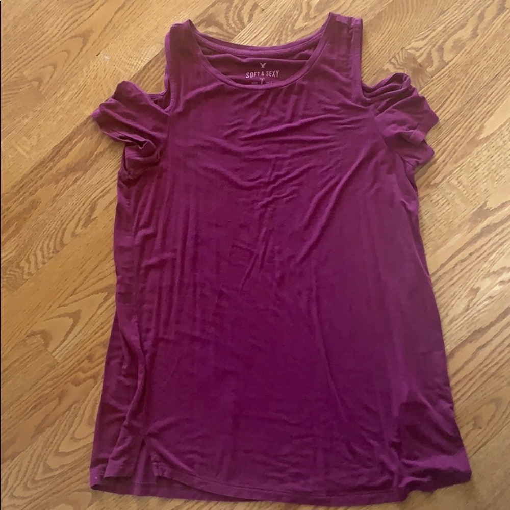 American eagle maroon “soft & sexy” shirt